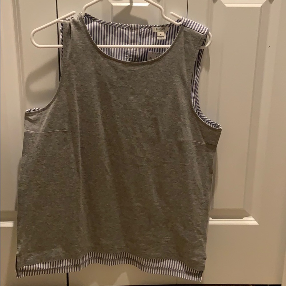 NWT J Crew Factory tank with striped back